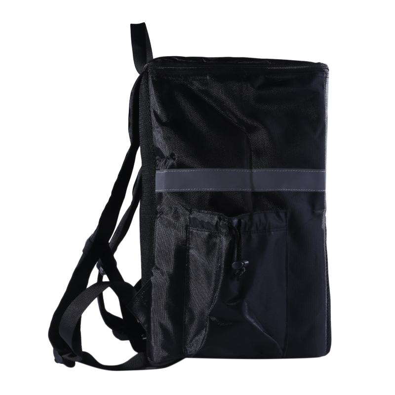Waterproof Insulated Food Delivery Backpack Layered Thermal Cooler Bag Takeaway Storage Box For Rider Supermarket Delivery чёрный