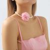 Náhrdelník Camellia Faux Pearl Náhrdelník Vintage francúzsky štýl Elegantný luxusný hypoalergénny dievčenský náhrdelník Choker
