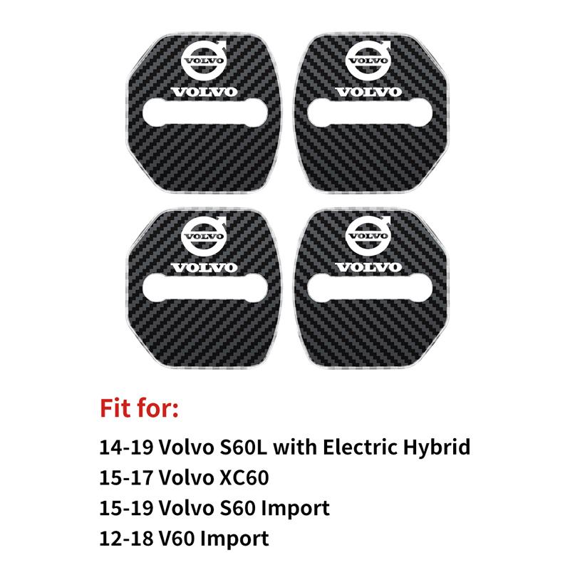 For Volvo 4Pcs Car Door Lock Cover Protective Case Accessories For Volvo XC60 XC90 S60 V40 V50 V60 XC40 V70 V90 S90 S80 C30 S40