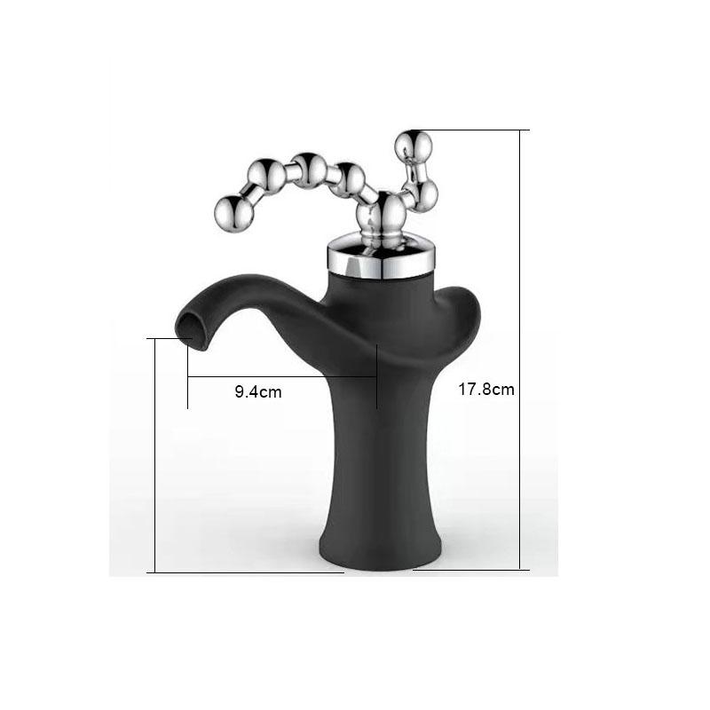 Retro Table BasinFaucet Brass Gun Gray Hot and Cold Mixed Faucet Deck-mounted Sink Tap Creative Single Handle Single Hole Tap