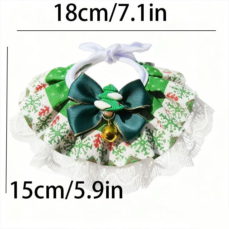 New Christmas Day Lace Pet Collar Princess Style Dog Saliva Scarf Cat Scarf Bib