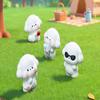 4Pcs Cute Happy Puppy Resin Figures For Micro Landscape Terrarium Car Dashboard Desk Decor Diy Craft
