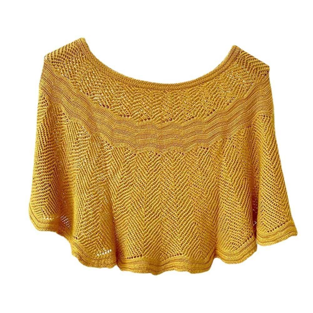 

Ice Silk Womens Hood Scarf Loose Elegant Hollow Cape Womens Shawl Summer Wraps Sun-Proof Shawl 1