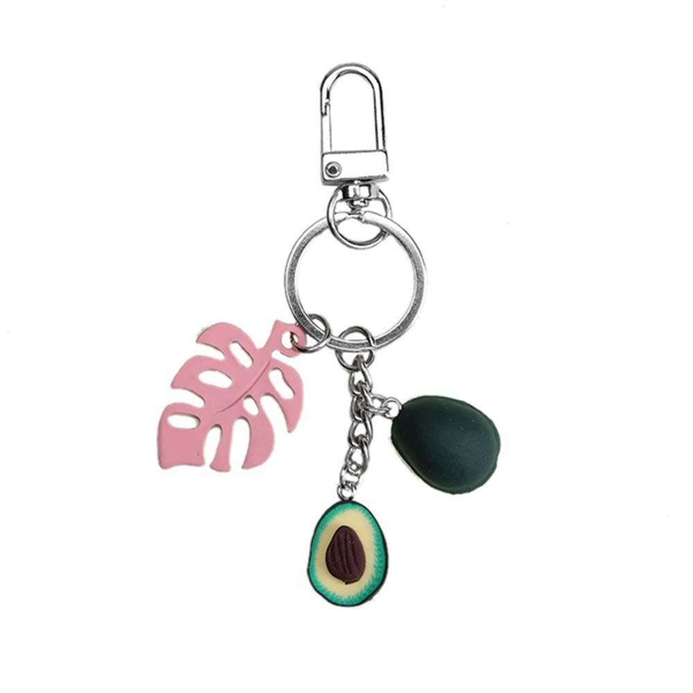 Charm Simulation Fruit Keychain Avocado Heart Shaped Pendant Keyrings Decor Jian Charm Simulation Fruit Keychain Avocado Heart Shaped Pendant Keyrings Decor Jian