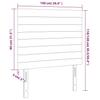 Vidaxl Zagłówek Do Łóżka Z Led, Jasnoszary, 100X5X118/128 Cm, Tkanina