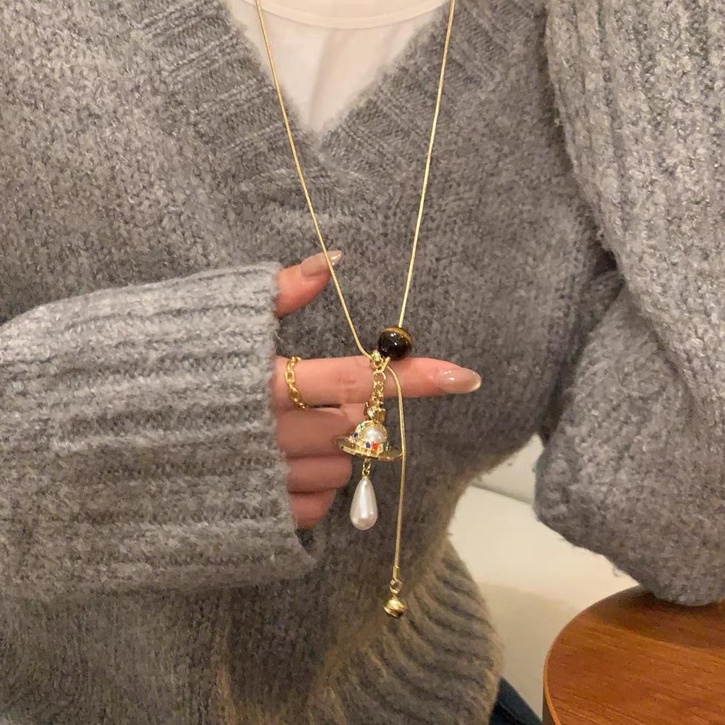 Women's Summer Luxury Titanium Steel Necklace - High-End Design Clavicle Pendant