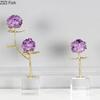 Amethyst Flower Gold-plated Brass Branch Crafts Ornaments Crystal Flowers Sculpture Living Room Furnishings Desk Decoration