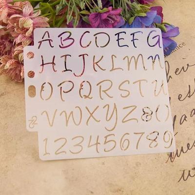 DIY Scrapbooking Embossed Stamped Photo Album Letter Template Template for Painting School Supplies