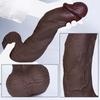 Extra Large Realistic Brown Dildo, Soft Liquid Silicone Sex Toy with Strong Suction Cup, Hands-Free G-Spot and Anal Pleasure for Women and Couples