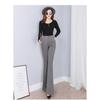 OL Office Workwear Summer High Waist Women's Wide Leg Capris Suit Pants for Women Skinny Flare Pants Woman Trousers Black