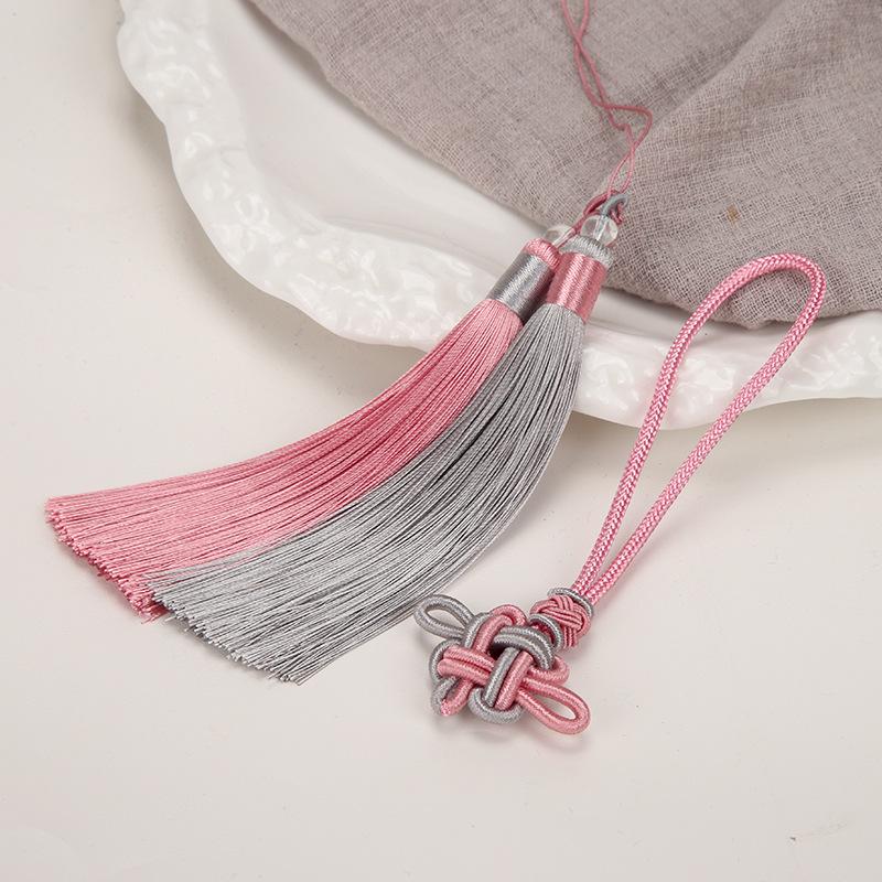 Two-Color Tassel Pendant - Chinese Knot Car Hanging Accessory