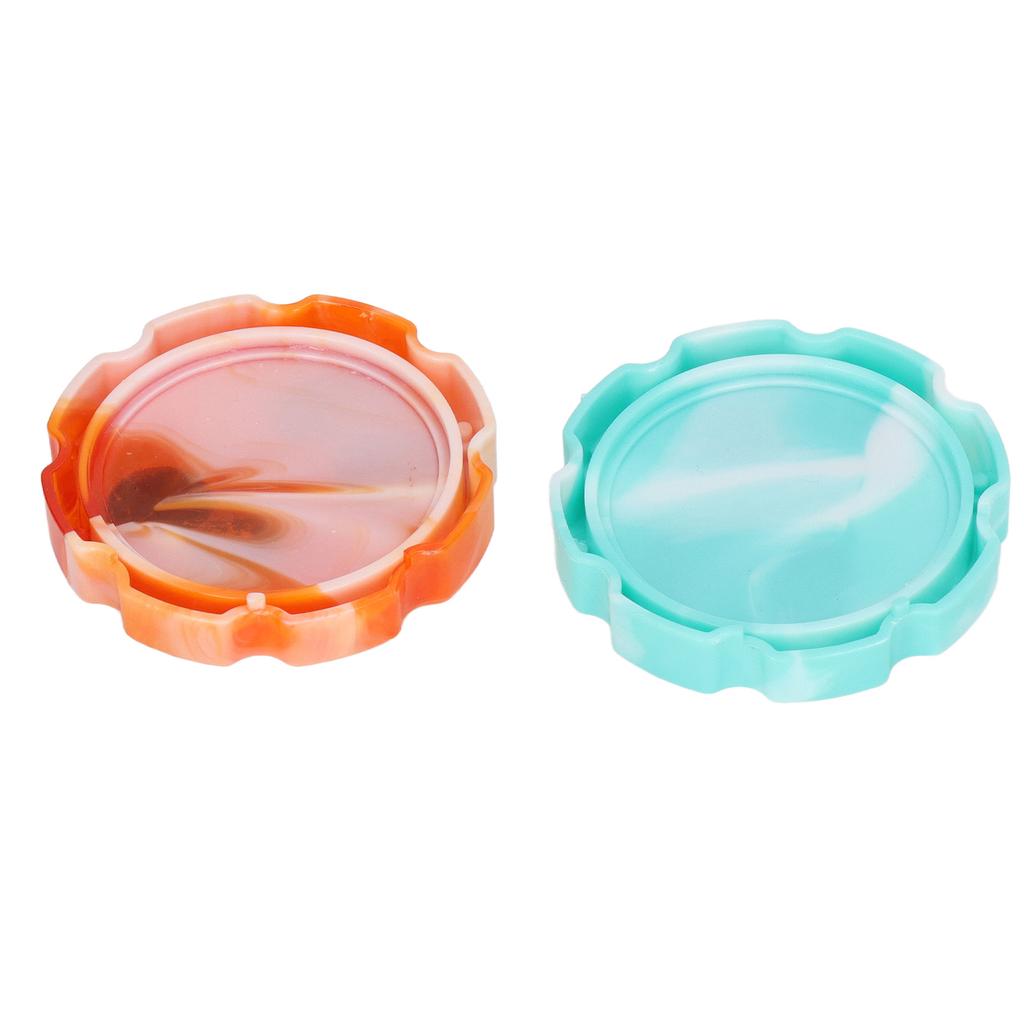 2 Pcs Cyan Yellow Portable Storage Disc Needle Sucker Round Plastic Magnetic Sewing Needle Holder with 32 Needle
