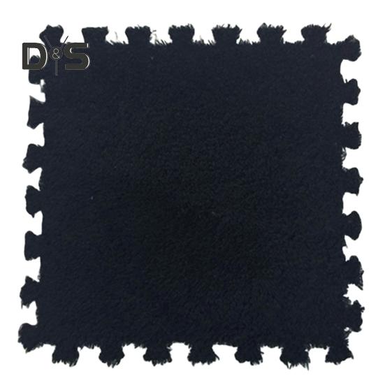 

Плюшевый ковер-пазл, блокирующийся напольный коврик, самодельная нескользящая ковровая плитка, детский игровой коврик для гостиных, спален, игровых комнат, детских комнат 30 cm чёрный