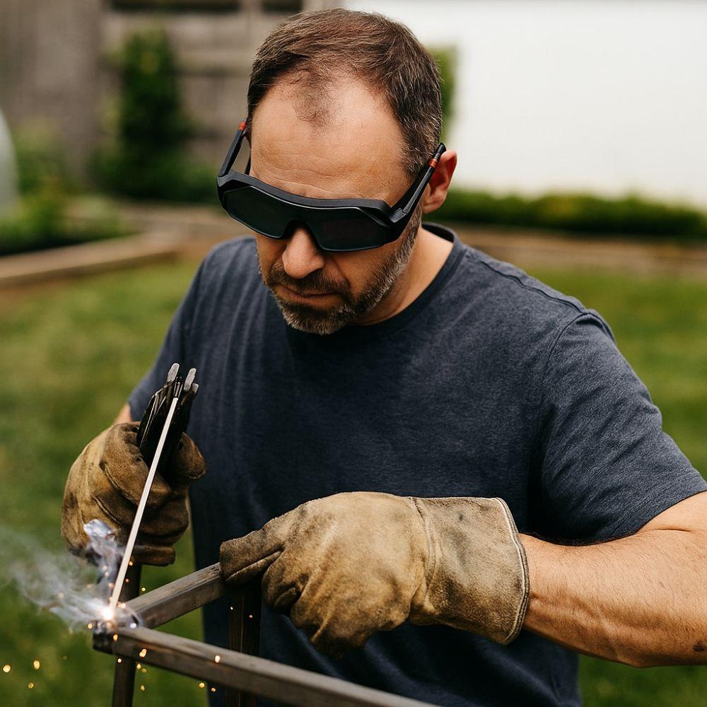 Anti-glare Automatic Dimming Welding Glasses Solar Powered Welder Glasses  Electric Welding