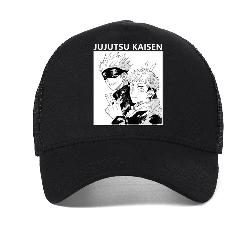 Harajuku Men's Dad Hat Jujutsu Kaisen Printed Women Baseball Cap Unisex Cool Cartoon Anime Casual Mesh Breathable Snapback Hats