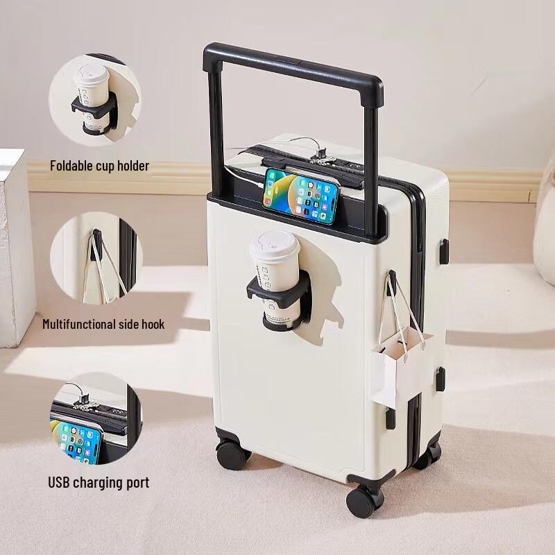 SYA-SWJ Smart Travel Suitcase with USB & Cup Holder