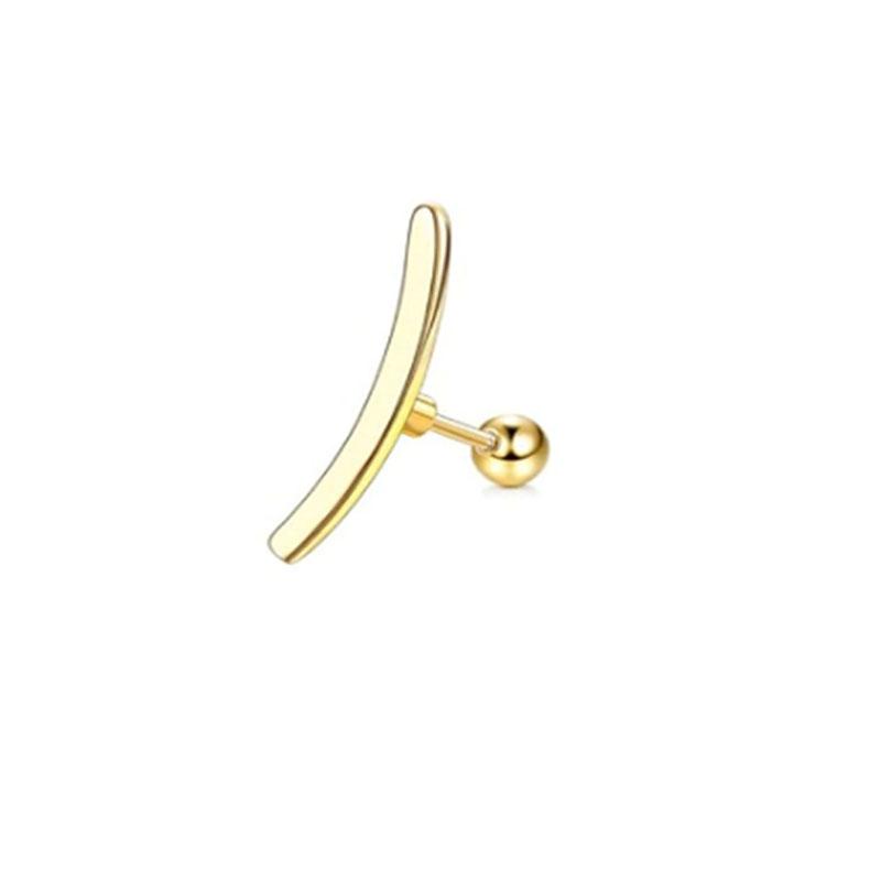 1Pc 16G Stainless Steel Screw Back Stud Earrings for Women Men, Fashion Cubic Zerconia Cartilage Conch Helix Ear Piercing Jewels