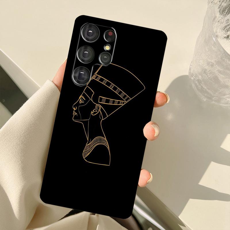 Egypt Nefertiti Ankh Case For Samsung Galaxy S24 Ultra S21 S22 S23 S25 Ultra S9 S10 Plus S20 FE S25 FE Back Cover