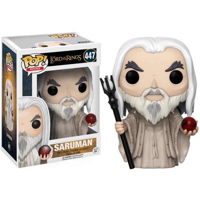 Figurine - funko - saruman - 10 cm - détails précis - licence le seigneur des anneaux