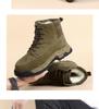 Men's Thickened Cowhide Snow Boots - Wool-Lined, Cold-Proof, High-Top Winter Cotton Martin Boots