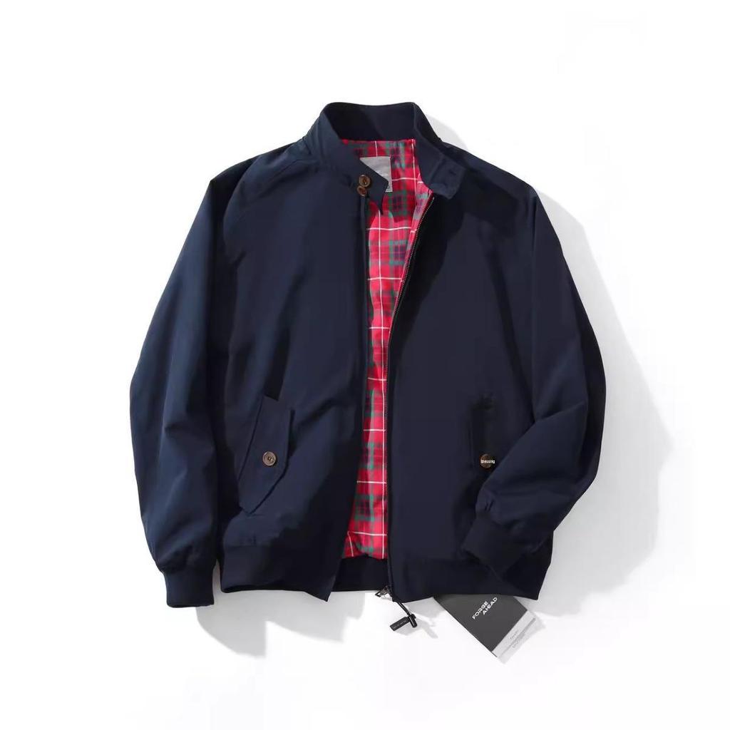 Veste Harrington Rétro Homme Tough Guy - 3M, Col Montant, Tous Temps, Printemps/Automne, Couleur Unie