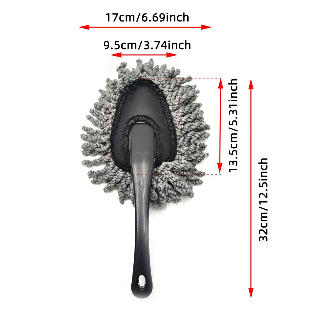 1PC Car fiber small wax mop car washing and cleaning small mop car dust removal small duster small wax brush household