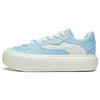 Li Ning Cream Puff Platform Slip Resistant And Breathable Low Top Skateboard Shoes Women's Blue AZGT026-6