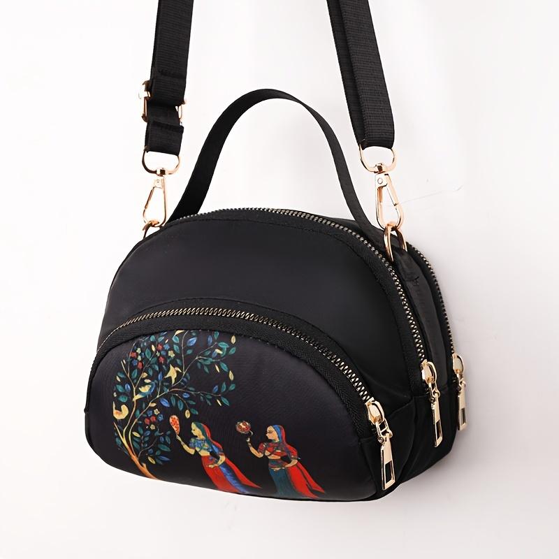 

[Chic Crossbody Bag] Versatile Floral Crossbody Bag for Women | Chic with Adjustable Strap, Zip Closure, and Multiple Compartments