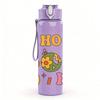 1PC Ho Ho Ho Christmas Santa Pattern 750ml Color Plastic Sports Water Bottle Leakproof Flip Straw Lid Suitable for Sports Office Home Use
