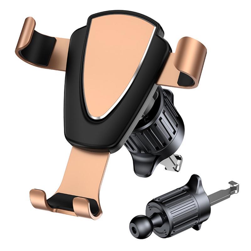 In-Stock Leather Texture Car Air Vent Bracket with Customizable Logo for Multifunctional Phone Navigation.