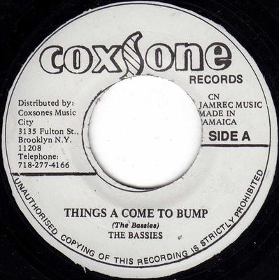 7inch Record BASSIES - Things A Come To Bump NONE Coxsone Records Jamaica Reggae, Ska & Dub Used