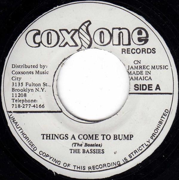 7inch Record BASSIES - Things A Come To Bump NONE Coxsone Records Jamaica Reggae, Ska & Dub Used