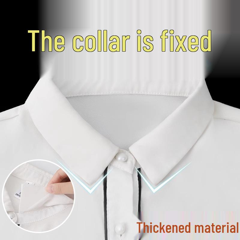Polo Shirt Collar Shaping Stickers - No Curl Edges, Invisible V-Neck Fixing.