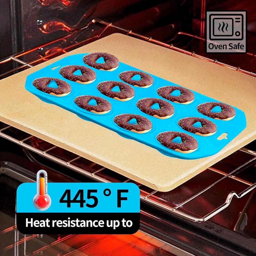 Silicone Donut Pan, Bite Size Silicone Donut Molds for baking, Mini Donut Mold Heat Resistant, Mini Baking Mold for baking delicious donuts,