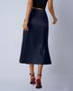 Women's Satin Silk Fishtail Midi Skirt - Autumn Collection