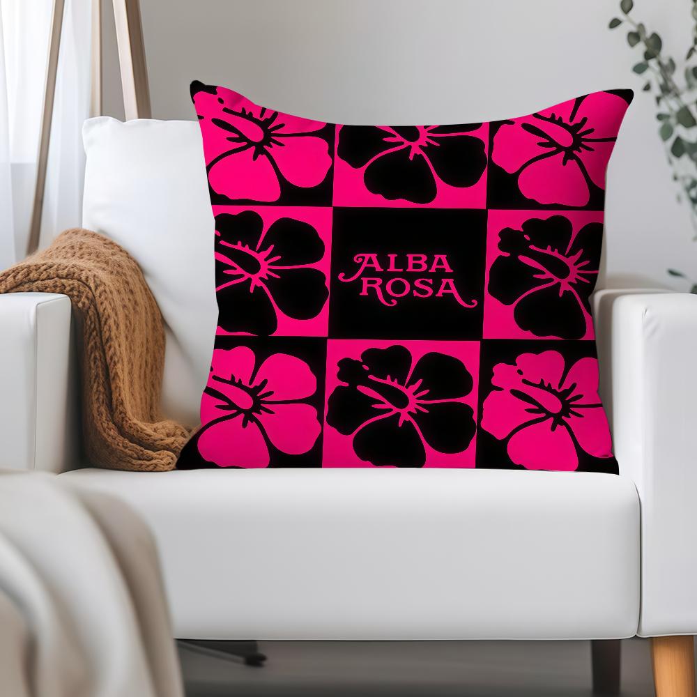Fashion Print A-ALBA ROSA Pillow Case Applicable Space For Guest Rooms Interiors Cars Office House Decoration