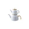 Tr-4534 White Enamel Teapot Set