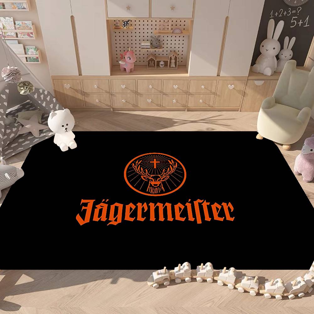 Tappetino J-Jagermeisteres Logo Stile Nordico Camera da Letto Soggiorno Tappetino Casa Balcone Antiscivolo Alfombra