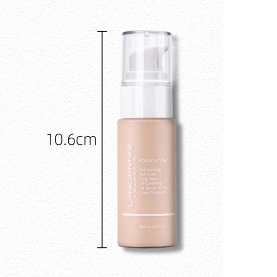 Langmanni Waterproof Whitening Full Coverage Liquid Foundation Face Concealer