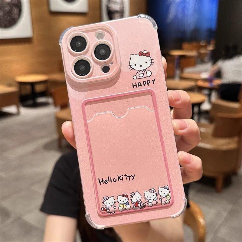 Sanrio Hello Kitty Photo Card Holder Phone Case For Xiaomi Redmi Note 14 Pro 5G Note 13 12 Pro 11 11S 13C 12 12C 10C 5G Cover