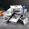 Stainless Steel Rectangular Covered Small Seasoning Box Food Container Thermal Restaurant Kitchen Cooking Utensils Dish Pot