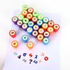 Cartoon Children Arithmetic Seal Number 26pcs Alphabets Letters Round Stamp   Kids/Children