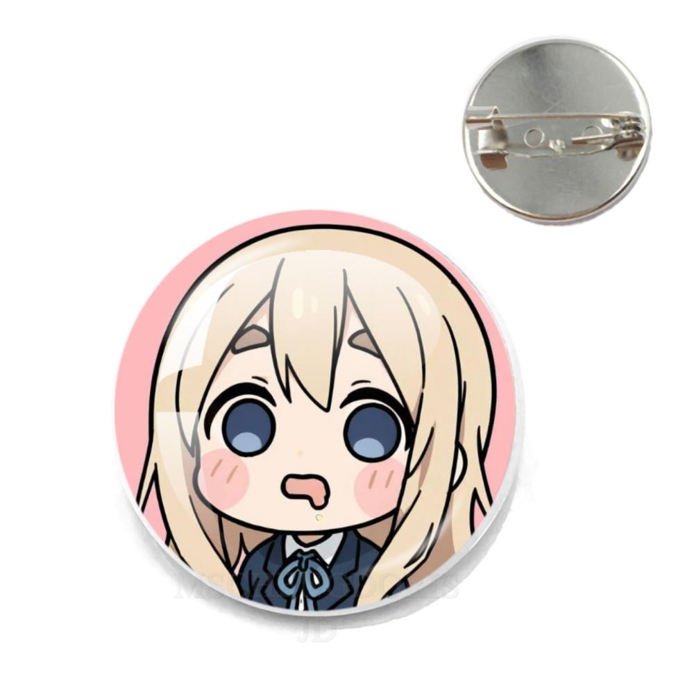 

Anime K-ON Brooch Pin Cosplay Badges Hirasawa Yui Akiyama Mio Tainaka Ritsu Brooches Bags Backpacks Clothing Jewelry Gifts 20MM