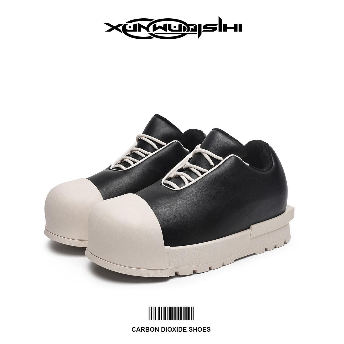 

Autumn and winter Mickey low-top big-head shoes, leather surface thick-soled heightening couple shoes, sports and leisure shoes, trendy shoes women s size 39