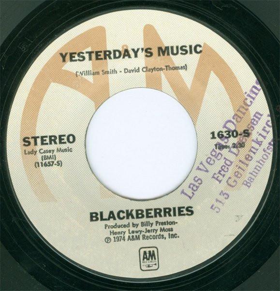 

7inch Record BLACKBERRIES Yesterdays Music Life Is Full Of 1630S AM Records 1974 US SoulFunk Used