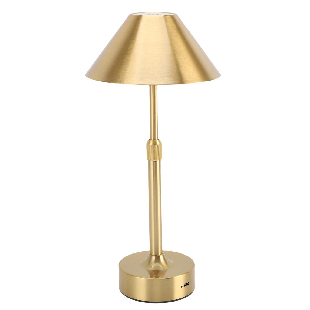 LED Cordless Table Lamp Dimmable Rechargeable Battery Powered Lamp with Telescopic Pole Touch Control 3 Colors Iron