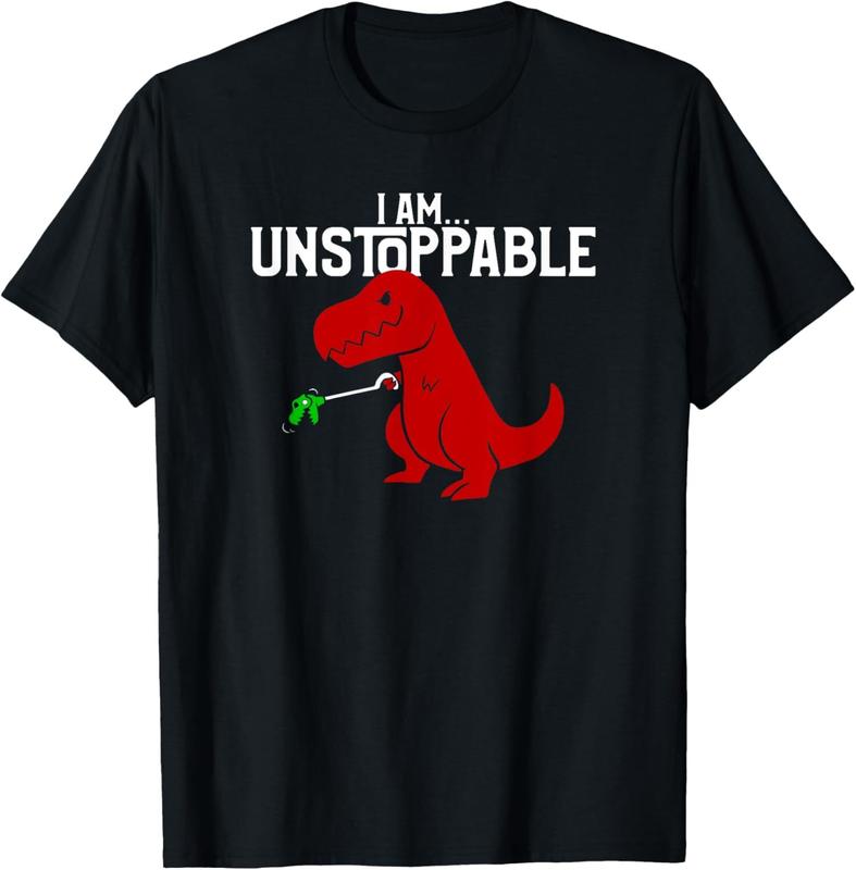 Cute & Funny I Am Unstoppable T-Rex Dinosaur Unisex T-Shirt S