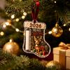 Christmas Money Holder for Cash Stocking Shaped Gift Ornament, Acrylic Hanging Holiday Card Ornament Decor, Xmas Tree Tree, Party Supplies Clip