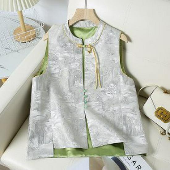 2026 Spring High-End Chinese Embroidery Vest: Youthful Tang Suit Style for Women 2XL