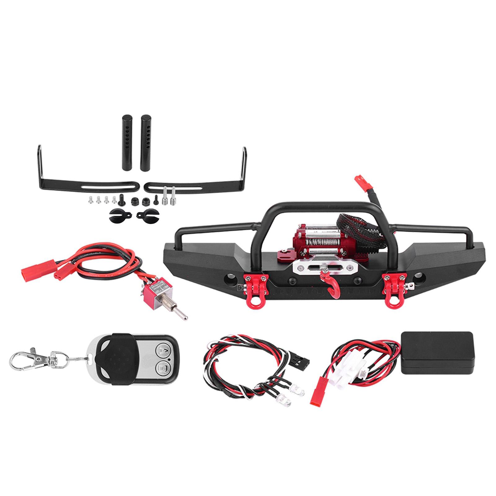 

Передній бампер з алюмінієвого сплаву з лебідкою для Traxxas TRX4 RC Car Crawler Upgrade Part